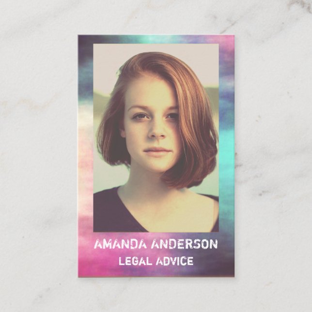 Cartão De Visita Imagem - logótipo de fundo moderno (Frente)