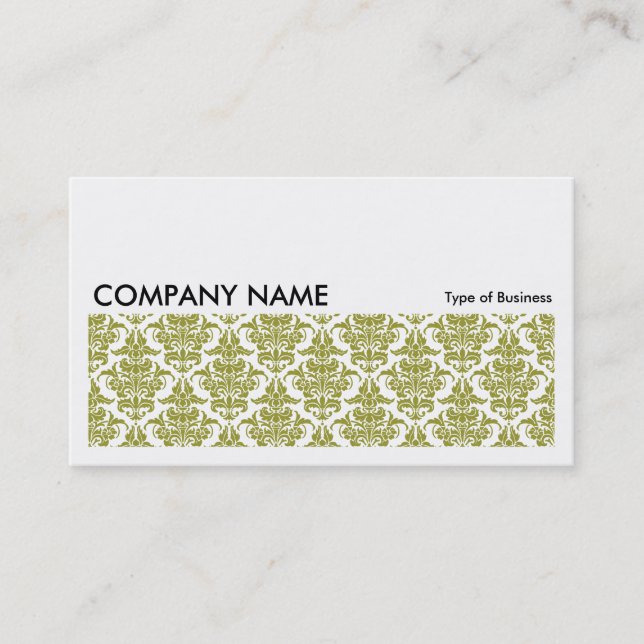 Cartão De Visita Imagem longa 0133 - Olive Damask (Frente)
