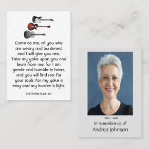 Cartão De Visita Imagem Memorial Orador Musical Guitar Música