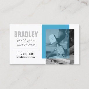 Cartão De Visita Imagem Personalizável do Carpenter Woodworker