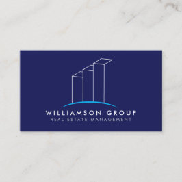 Cartão De Visita Imobiliário, arquiteto, Logotipo de edifício em az