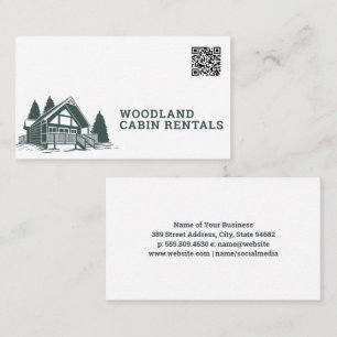 Cartão De Visita Imobiliário Cabina   Código QR
