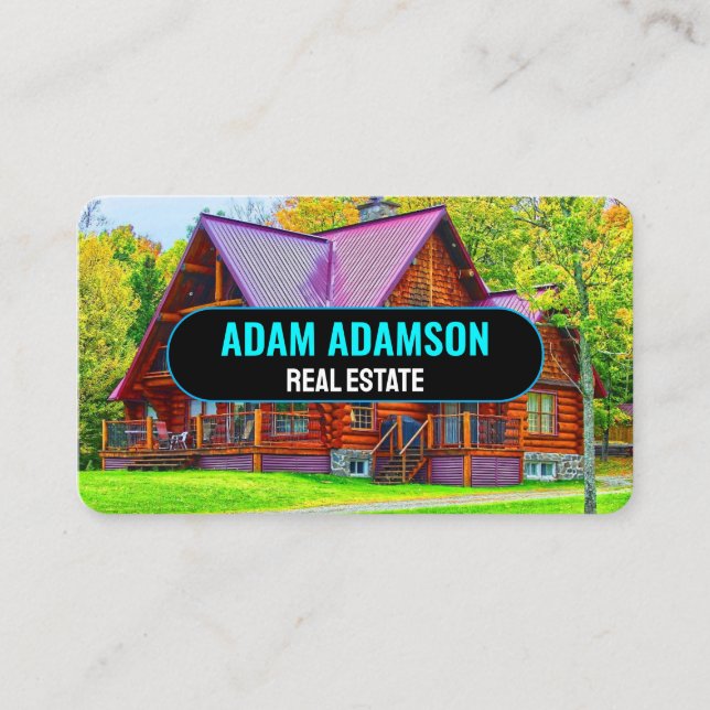 Cartão De Visita Imobiliário de Luxo Moderno (Código QR) (Frente)