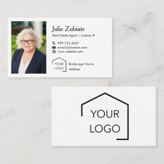 Cartão De Visita Imobiliário Moderno Luxo Personalizado Foto e Logo
