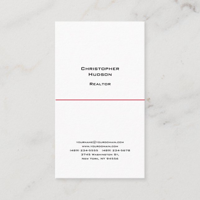 Cartão De Visita Imobilizações Simples, Brancas, Pretas Profissiona (Frente)