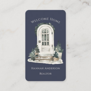 Cartão De Visita Imobilizador Imobiliário de Porta Frontal Moderna