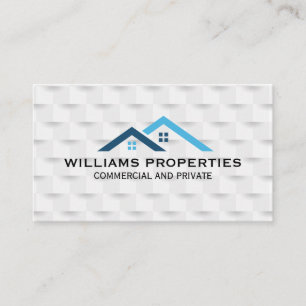 Cartão De Visita Imóveis Logotipo de Telhado Propriedades