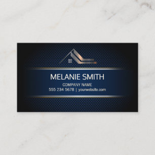 Cartão De Visita Imóveis Metal Fibra de carbono