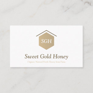 Cartão De Visita Imóveis Residenciais Honeycomb Gold