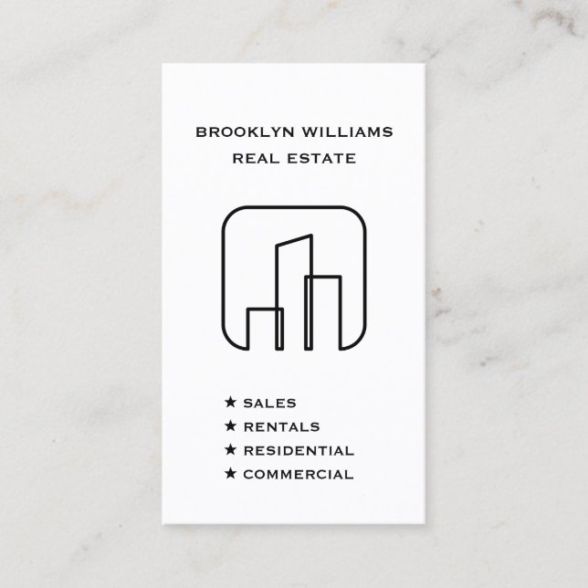 Cartão De Visita Imóveis Vertical Imóveis Agent Realtor Social Medi (Frente)