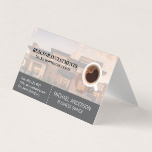 Cartão De Visita Imóvel Xícara de Café