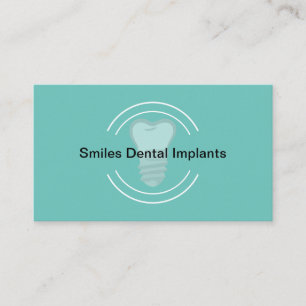 Cartão De Visita Implantes Dentários Odontologia Simples