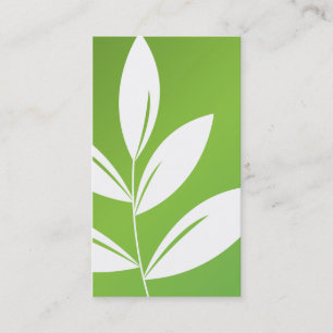 Cartão De Visita Impressão da natureza - folhas do verde