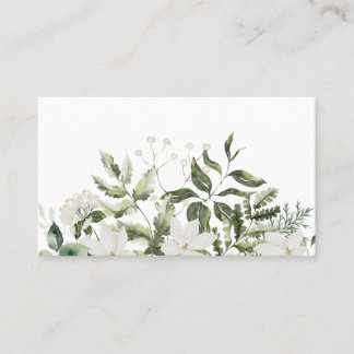Cartão de visita - impressão de aquarela floral
