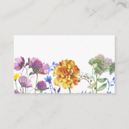 Cartão de visita - impressão de aquarela floral
