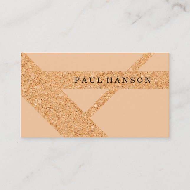 Cartão De Visita Impressão de Cork Moderno (Frente)