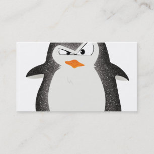 Cartão De Visita Impressão de Fotografias com Glitter Penguin Zang