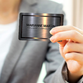 Cartão De Visita Impressão de Prata de Alumínio Faux | Metalli