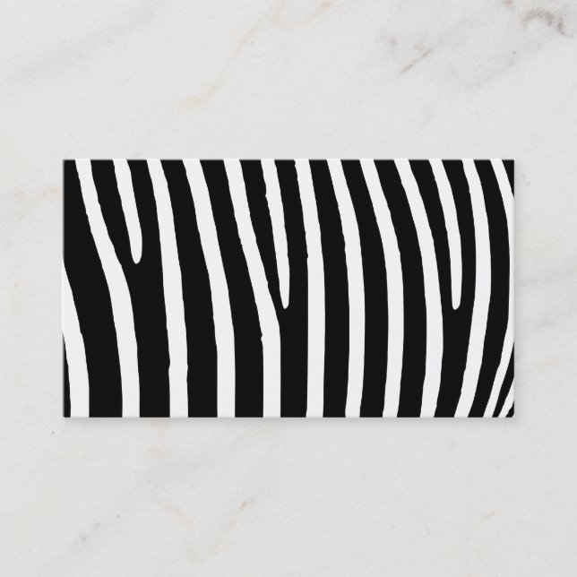 Cartão De Visita Impressão de Zebra (Frente)