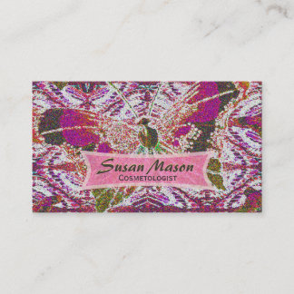 Cartão De Visita Impressão Glittery da borboleta