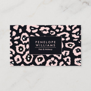 Cartão De Visita Impressão Leopardo Rosa