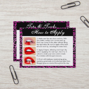 Cartão De Visita Impressão Leopardo Roxo - Placa de aplicação e 