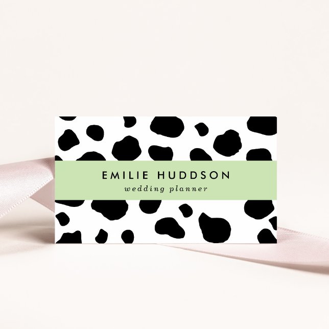 Cartão De Visita Impressão, Padrão De Vaca, Pontos De Vaca, Preto E (Criador carregado)