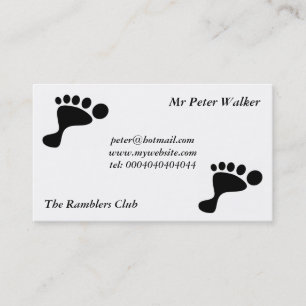 Cartão De Visita Impressão preto do pé