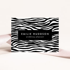 Cartão De Visita Impressão Zebra, Banhas Zebra, Preto E Branco