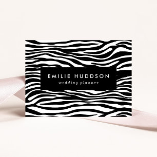 Cartão De Visita Impressão Zebra, Banhas Zebra, Preto E Branco