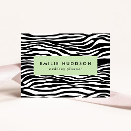 Cartão De Visita Impressão Zebra, Banhas Zebra, Preto E Branco