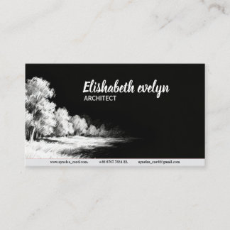 Cartão De Visita Impressionist Lines - Landscape g432