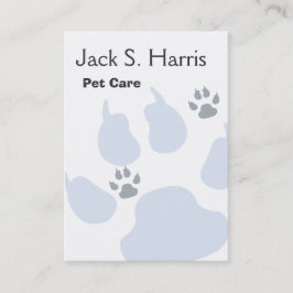 Cartão De Visita Impressões animais da pata do gato do cão do