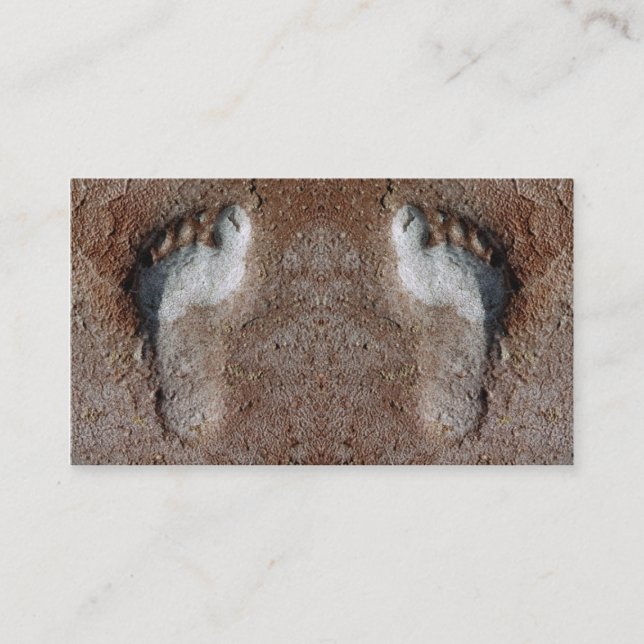 Cartão De Visita impressões do pé (Frente)