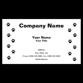Cartão De Visita Impressoras de pata de gato