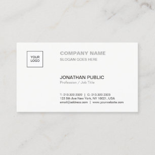 Cartão De Visita Incorporado profissional liso simples elegante