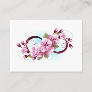 Cartão De Visita Infinidade com Flores de Flor Sakura