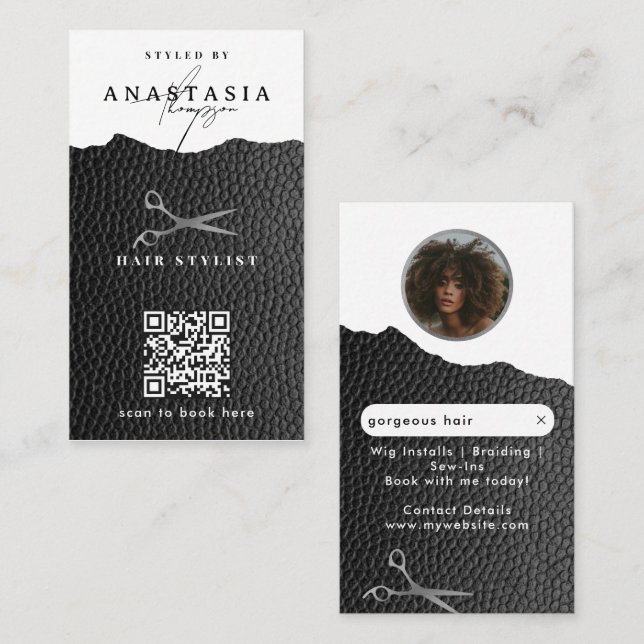 Cartão De Visita Influencer Hair Stylist Wig & Braid Stylists (Frente/Verso)