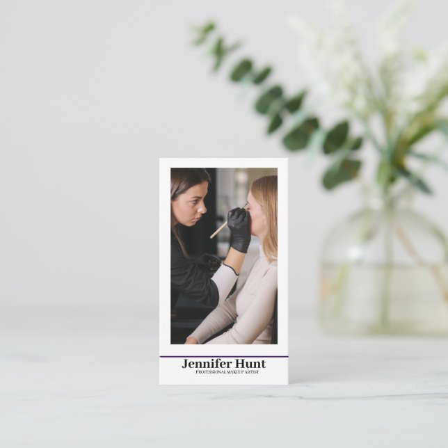 Cartão De Visita Influência, Artista de Maquiagem de Mídia Social M (Em pé/Frente)