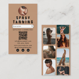 Cartão De Visita Influenciador Beauty Spray Tanning Salon Tan Fotos