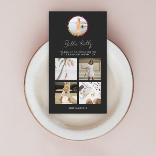 Cartão De Visita Influenciador de Mídia Social de Foto do Instagram