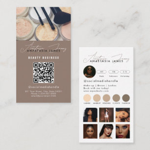 Cartão De Visita Influenciador Estheticista Mídia Social Código QR 