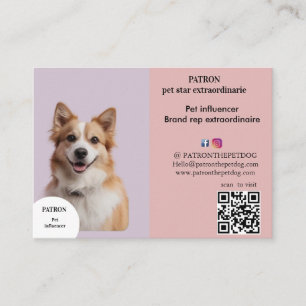 Cartão De Visita Influenciador Personalizado de Pet de Caneta de Fo