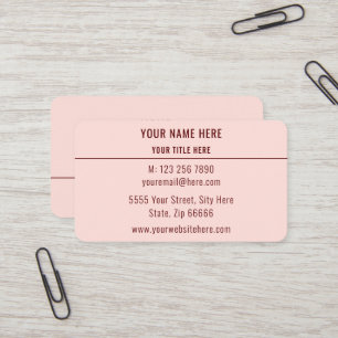 Cartão De Visita Informações sobre Elementos de Fonte de Cores Fa