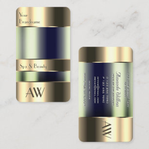 Cartão De Visita Iniciais 3D Douradas e embebidas em vidro Ópticos