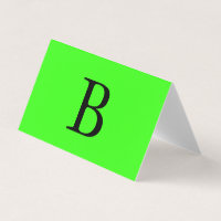 Iniciais de Monograma Neon Green Brilhante Colorid