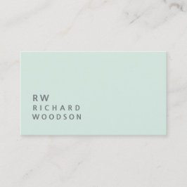 Cartão De Visita Iniciais de Nome de Ponto de Vista Pálido| Simples