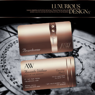 Cartão De Visita Iniciais de Ouros de Ouros de Decor Dourado Nobre