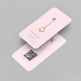 Cartão De Visita Iniciais do Agente Imobiliário Moderno do Realtor