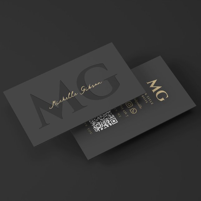 Cartão De Visita Iniciais do Marketing de Mídia Social Profissional (Initials Professional Social Media Marketing Business Card
)